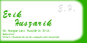 erik huszarik business card